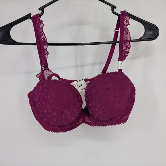 PINK Victoria's Secret Starry Magenta Bra - Picture 4 of 6